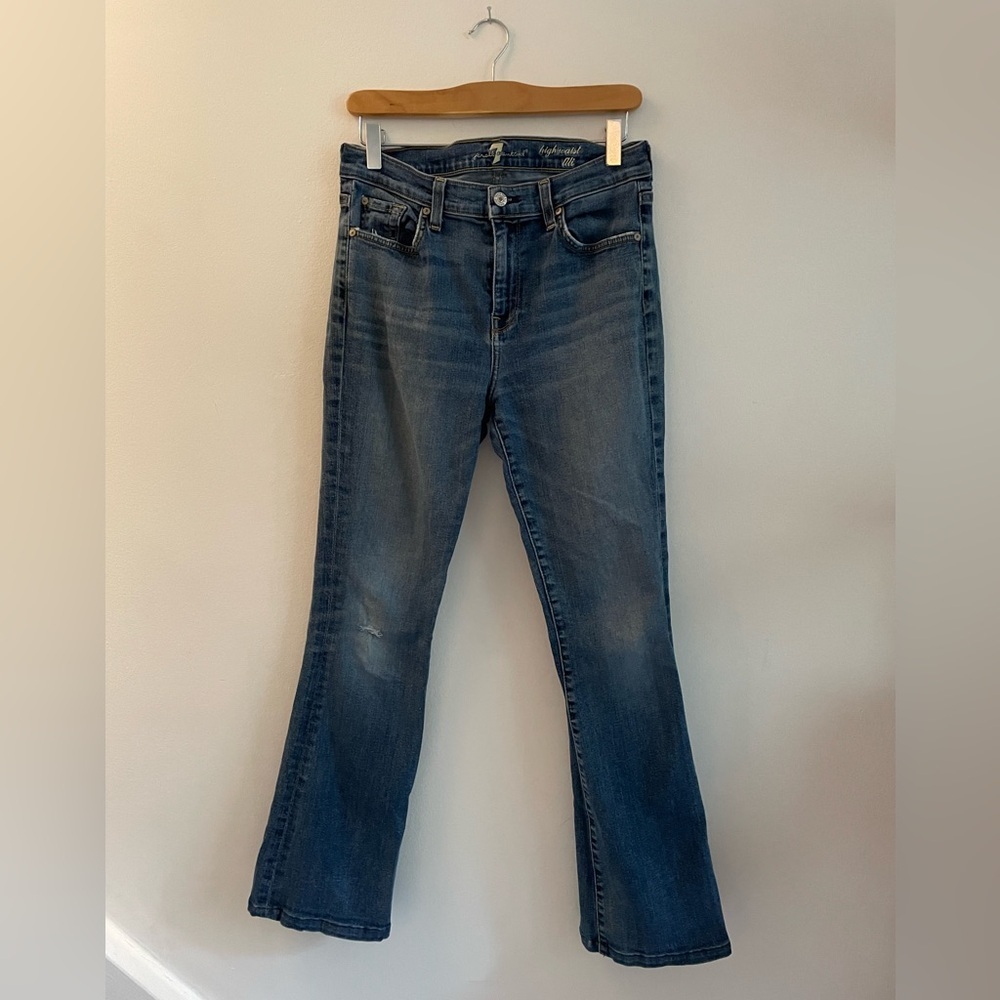 7 For All Mankind Vintage High Waist Ali Y2K Bootcut Americana Boho Jeans 27W